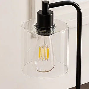 2x Pack Industrial Table Lamp with 2 USB Port for Bedside Nightstand Desk and Living Room Office (Bulb not Included) - Mekamart Australia