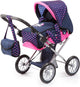 Baby Doll City Star Pram in Polka Dots, Blue and Pink - Mekamart Australia