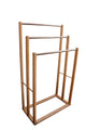 Bamboo Towel Bar Metal Holder Rack 3-Tier Freestanding for Bathroom and Bedroom - Mekamart Australia