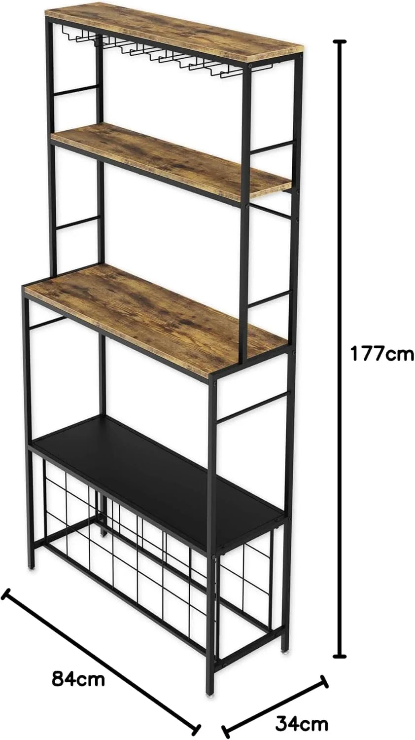 CARLA HOME Large Wine Rack for 20 Bottles with Wood Countertop and Sturdy Metal Frame - Mekamart Australia