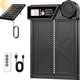 CARLA HOME Solar Automatic Chicken Coop Door with Timer, Light Sensor, Remote Control, Anti-Pinch, LED Screen & USB Charging