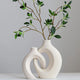 Ceramic Set of 2 Creative White Vases for Home Decor - Mekamart Australia