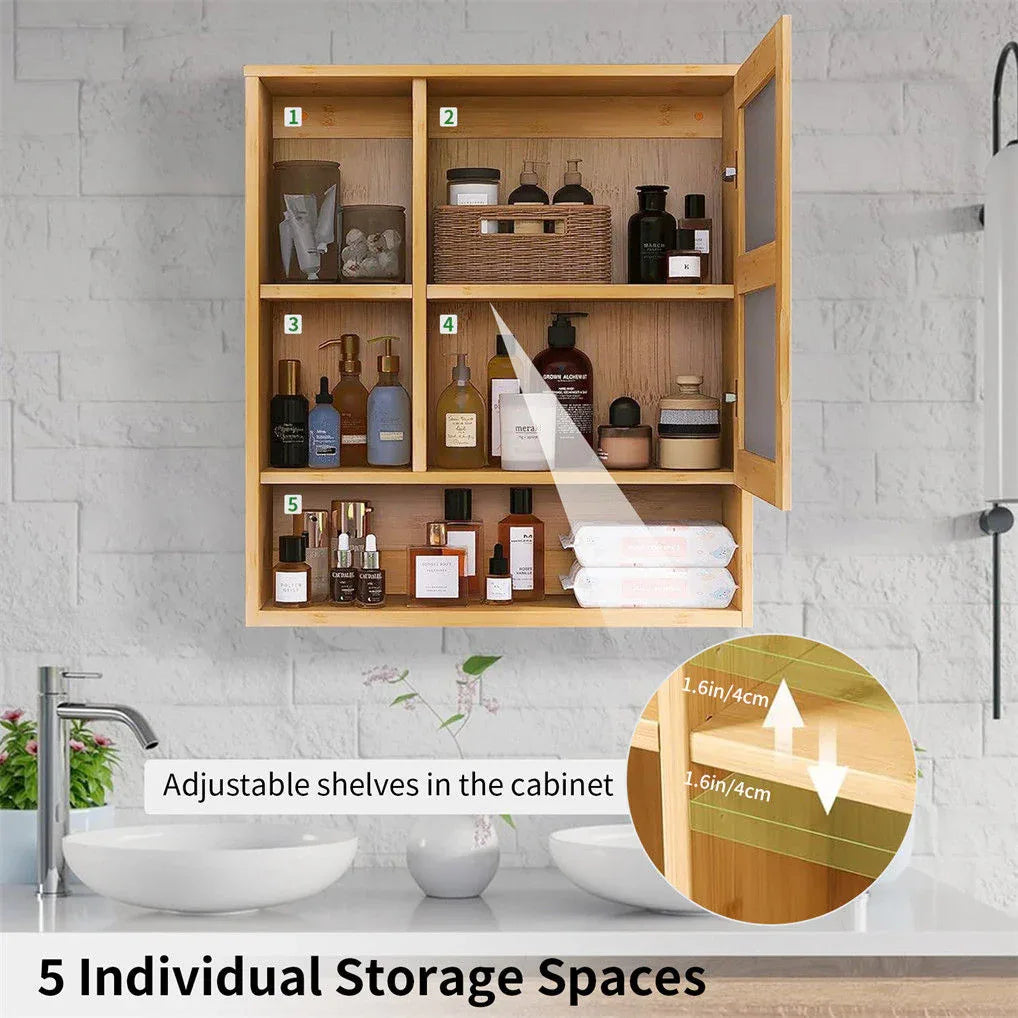 Wall Cabinet Bathroom Mirror Storage Medicine 55.5cm - Mekamart Australia