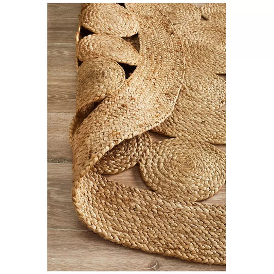 Atrium pilu natural rug 150 x 150cm - Mekamart Australia