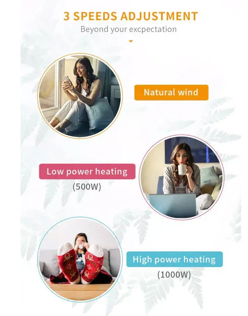 Kawa Smart Pink Edition PTC Ceramic Heater Oscillating Home Office Desk Personal 1000w - Mekamart Australia