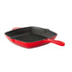 Enamelled Cast Iron Square Grill Pan (44 x 30 x 4.7 cm) - Red - Mekamart Australia