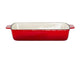 Enamelled Cast Iron 38.5x23cm Rectangular Roaster (3.4L) - Red - Mekamart Australia
