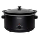 8L Slow Cooker (Black) Large Capacity Ceramic Pot, 300W - Mekamart Australia