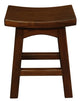 Tokyo Solid Mahogan Timber Footstool (Mahogany) - Mekamart Australia
