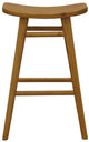 Aria Oval Solid Timber Counter Stool (Caramel) - Mekamart Australia