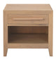 Dion 1-Drawer Solid Mindi Bedside Table (Natural) - Mekamart Australia