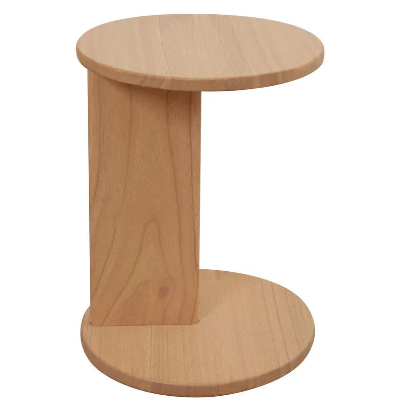 Brentwood Round Solid Timber Lamp Table (Natural) - Mekamart Australia