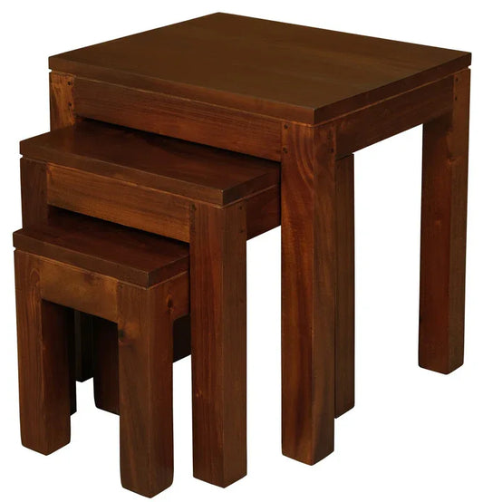 Amsterdam Nest of Table Set of 3 (Mahogany) - Mekamart Australia