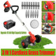 3in1 Cordless Grass Trimmer Grass Lawn Brush Cutter Whipper Snipper with 2 Battery - Mekamart Australia