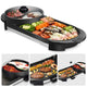 2-IN-1 Electric Hot Pot BBQ Oven Smokeless Non Stick Barbecue Hotpot Grill Pan - Mekamart Australia