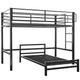 KINGSTON SLUMBER Single Loft Bed And Single Underbed, Multifunctional, Space Saving with Fixed Ladder, Matte Dark Grey - Mekamart Australia