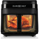 EUROCHEF 6.5L Air Fryer, Electric Digital Airfryer with Glass Container, Black - Mekamart Australia
