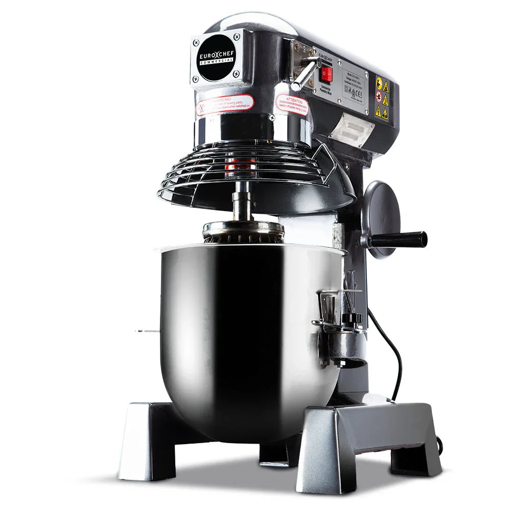 EUROCHEF Planetary Mixer 10L Commercial Stand Kitchen Vertical Dough Food Bench Floor - Mekamart Australia