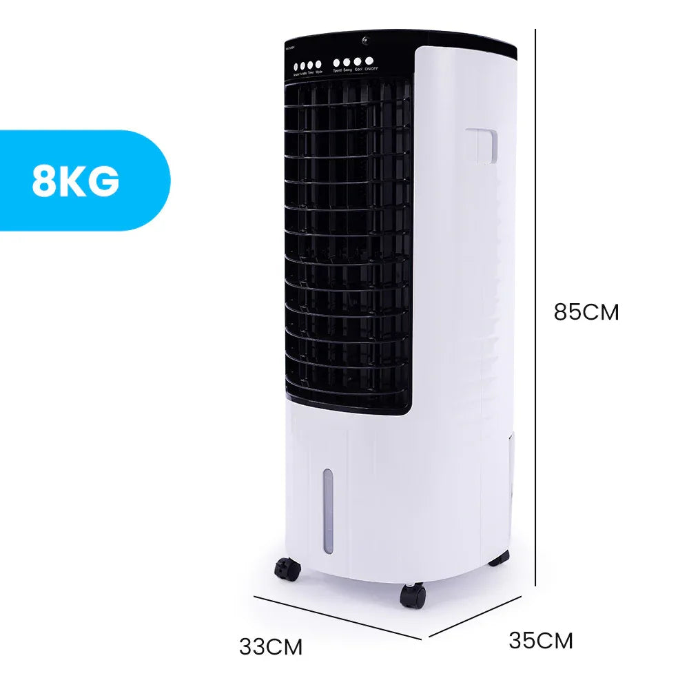 POLYCOOL 12L Portable Evaporative Air Cooler 24 Hour Timer 4 in 1 Cooling Fan - Mekamart Australia