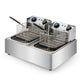 EuroChef Commercial Electric Deep Fryer Twin Frying Basket Chip Cooker Fry - Mekamart Australia