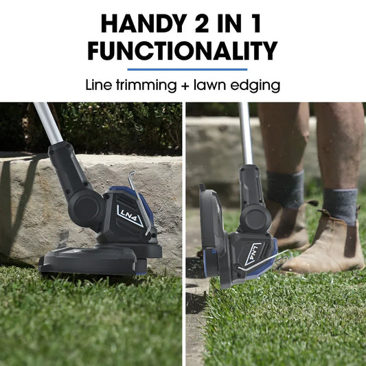 POWERBLADE LN4 20V Cordless Electric Line Trimmer & Garden Edger Kit, with Battery and Fast Charger - Mekamart Australia