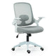 Fortia Ergonomic Office Desk Chair, Coolmesh Fabric, Adjustable Recline, Grey Mesh/White Frame - Mekamart Australia