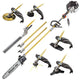 BAUMR-AG 65cc 7in1 Long Reach Garden Multi-tool, Pole Saw, Hedge & Line Trimmer, Brush Cutter, 12" Tree Trimming Pruning Chainsaw Bar, 2 Extension Shafts - Mekamart Australia