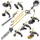 BAUMR-AG 65cc 9in1 Long Reach Garden Multi-tool, Pole Saw, Hedge & Line Trimmer, Brush Cutter, 12" Tree Trimming Pruning Chainsaw Bar, 2 Extension Shafts - Mekamart Australia