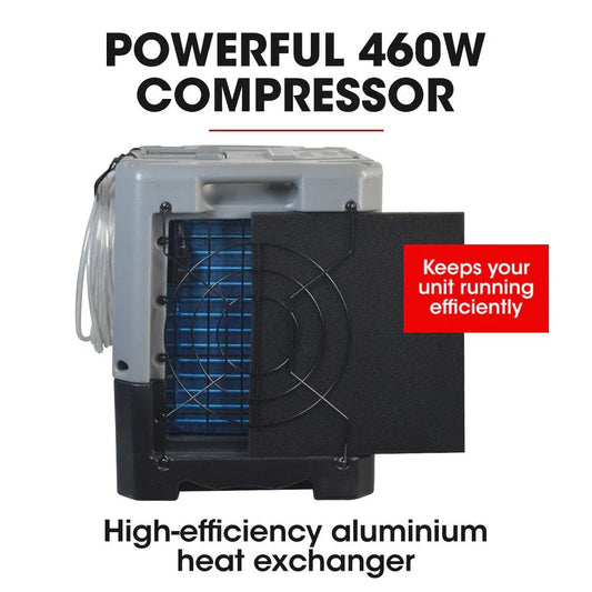 Baumr-AG 50L/day Commercial Air Dehumidifier for Mould, Portable, Stackable, LCD Display, Wheels - Mekamart Australia