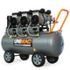 UNIMAC 100L 4.5HP Silent Oil-Free Air Compressor, with Twin Nitto Outlets, 15A Plug - Mekamart Australia