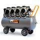 Unimac 150L 4.5HP Ultra-Slient Oil-Free Electric Air Compressor, Long Life Quad Motor, 116PSI Portable Heavy Duty, Twin Nitto Outlets, 15A Plug - Mekamart Australia