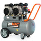UNIMAC 50L 3.0HP Silent Oil-Free Electric Air Compressor, Portable, Twin Nitto Outlets - Mekamart Australia