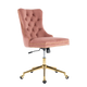Velvet Home Office Chair- Pink - Mekamart Australia