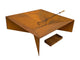 Firepit with Ash Tray with 0.11 Mild Steel" - Mekamart Australia