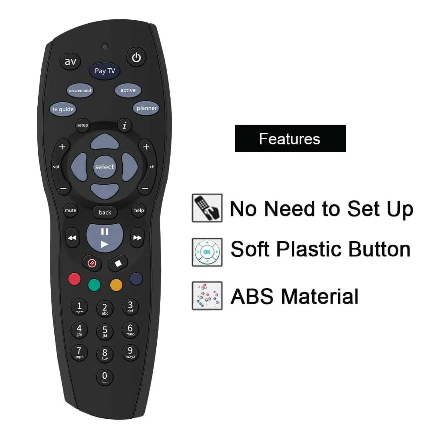 3x Tooleroo PayTV Remote Control Compatible with Foxtel MYSTAR SKY NZ - Black - Mekamart Australia