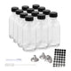 Kitchee 12x 60ml Small Glass Bottles + Lids Funnels Brush Labels Pen - Mekamart Australia