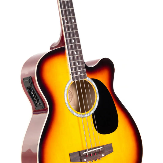 Karrera 43in Acoustic Bass Guitar Sunburst - Mekamart Australia