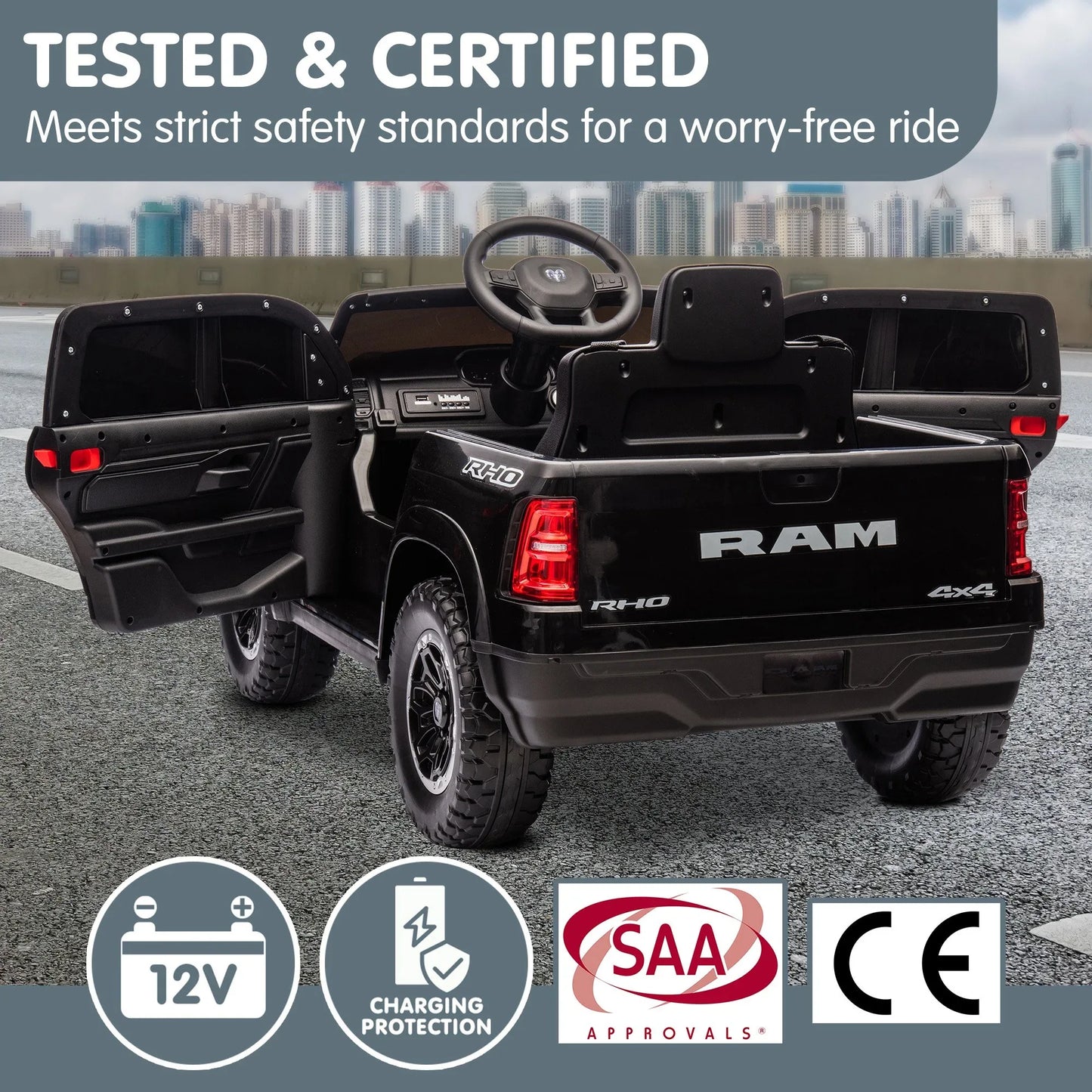 Kahuna Ram 1500 RHO Kids Electric Ride On Car with Remote Control - Mekamart Australia