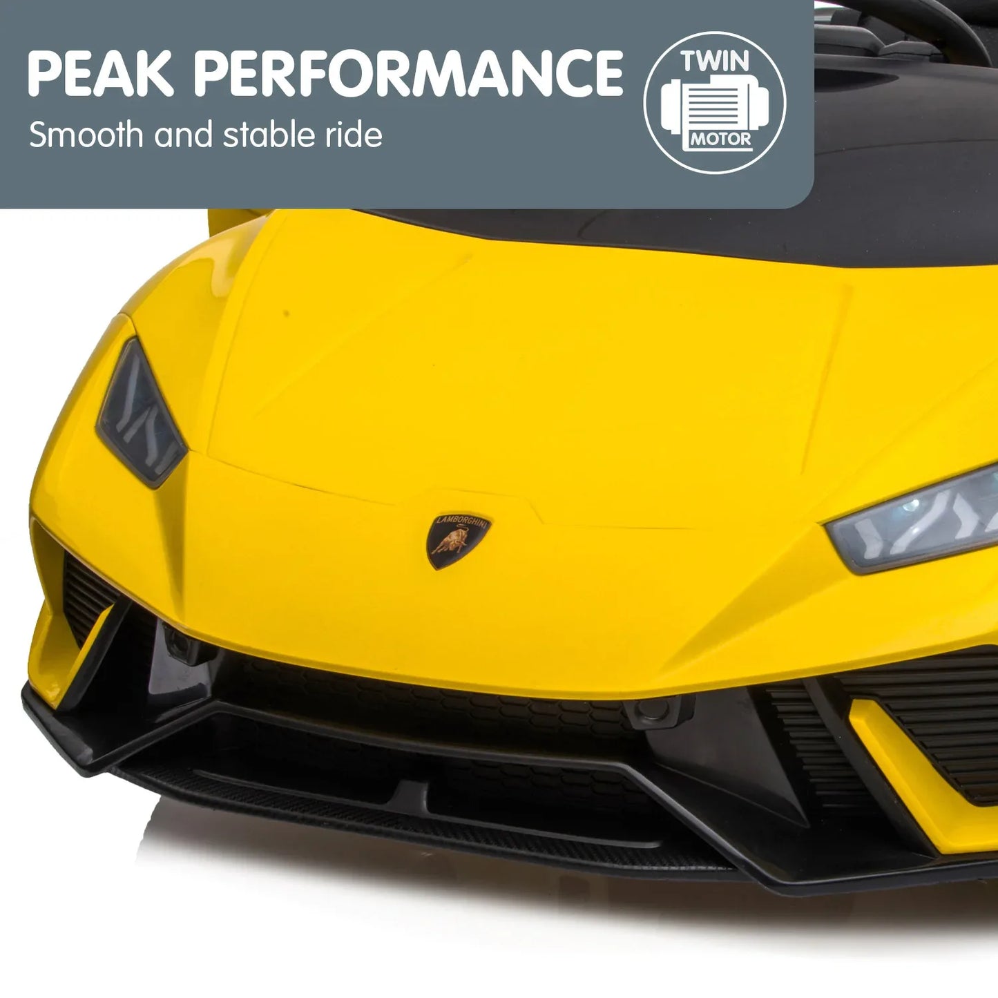 Kahuna Lamborghini Performante Kids Electric Ride On Car Remote Control - Yellow - Mekamart Australia