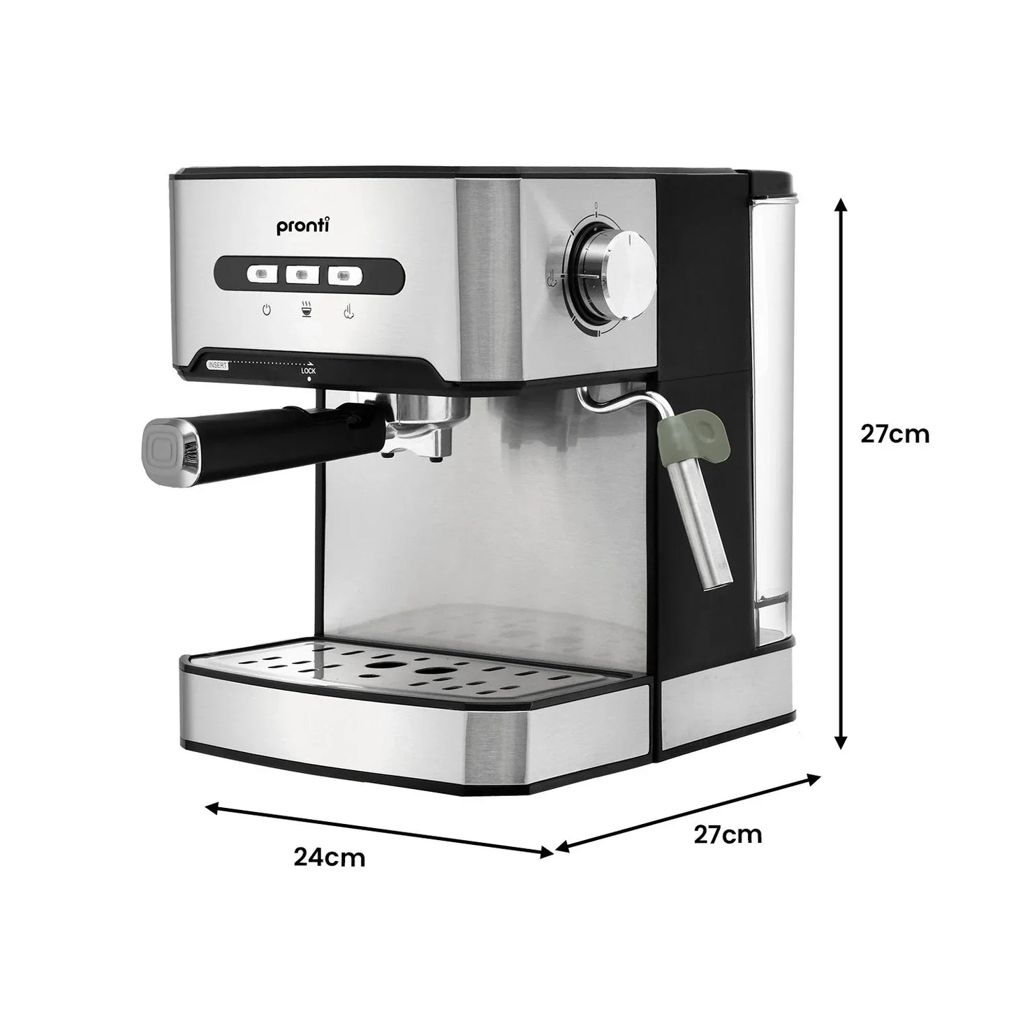 Pronti Toaster, Kettle & Coffee Machine Breakfast Set - White - Mekamart Australia