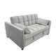 Sarantino Quincy 2-Seater Velvet Sofa Bed in Light Grey with Wooden Frame and Tufted Design - Mekamart Australia