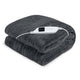Laura Hill Heated Electric Blanket Throw Rug Coral Warm Fleece Grey - Mekamart Australia