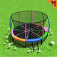 Kahuna 14ft Trampoline Free Ladder Spring Mat Net Safety Pad Cover Round Enclosure - Rainbow - Mekamart Australia