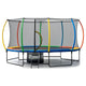 Kahuna 10 ft x 15 ft Oval Outdoor Trampoline with Reversible Rainbow & Orange Safety Pad Safety Net and Ladder - Mekamart Australia