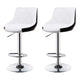 Bar Stools Kitchen Bar Stool Leather Barstools Swivel Gas Lift Counter Chairs x2 BS8403 White - Mekamart Australia