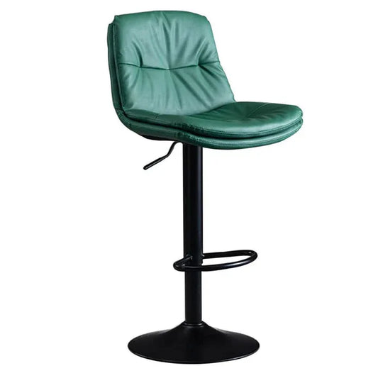 SERENITà Bar Stools Kitchen Bar Stool Leather Barstools Swivel Gas Lift Counter Chairs BS8406 Green - Mekamart Australia