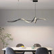 BAMDECOR A36 Modern LED Linear Chandeliers Pendant Lights with Dimmable LED and Adjustable Hanging Length 140cm -Black