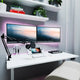 AMZ Electric Height Adjustable Standing Desk 120x60cm Sit Stand Desk Top for Home Office (White Frame + White Desktop) - Mekamart Australia