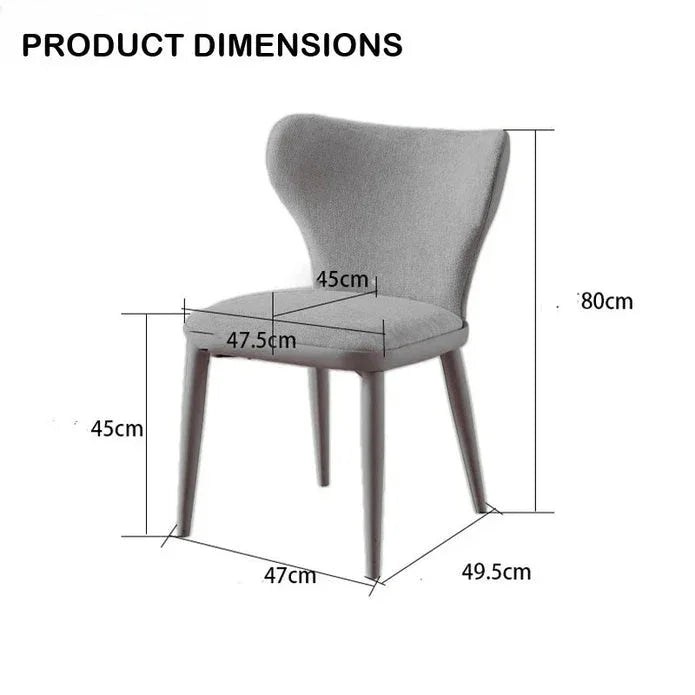 VELLUTO Modern Kitchen Dining Room Chairs Faux Leather Flannel Accent Chairs Metal Vanity Lounge Chair with Back for Living Room Set of 2 (Green) - Mekamart Australia