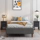 Bed Frame Mattress Foundation (Dark Grey) – Queen - Mekamart Australia